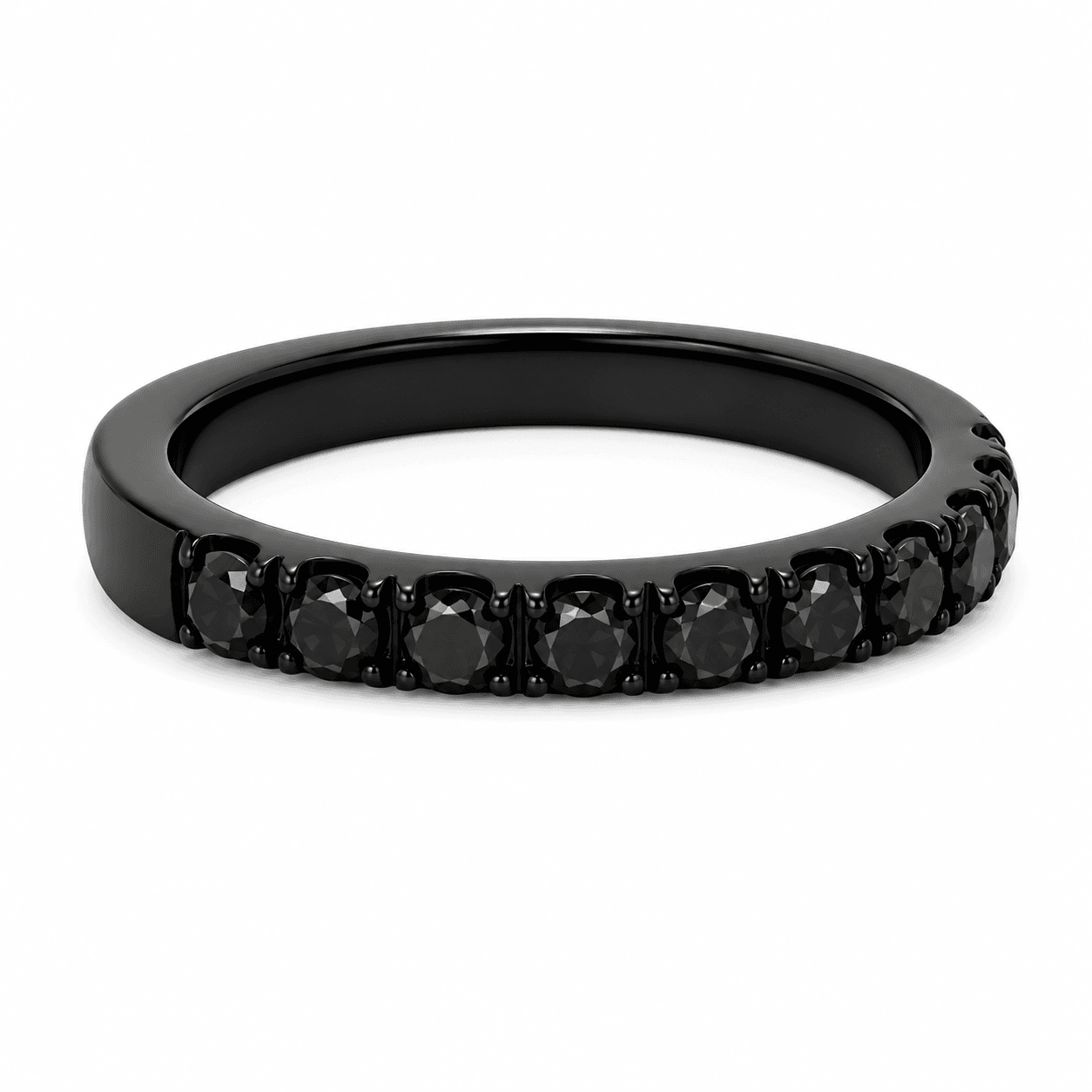 Lab-Grown Black Diamond Band
