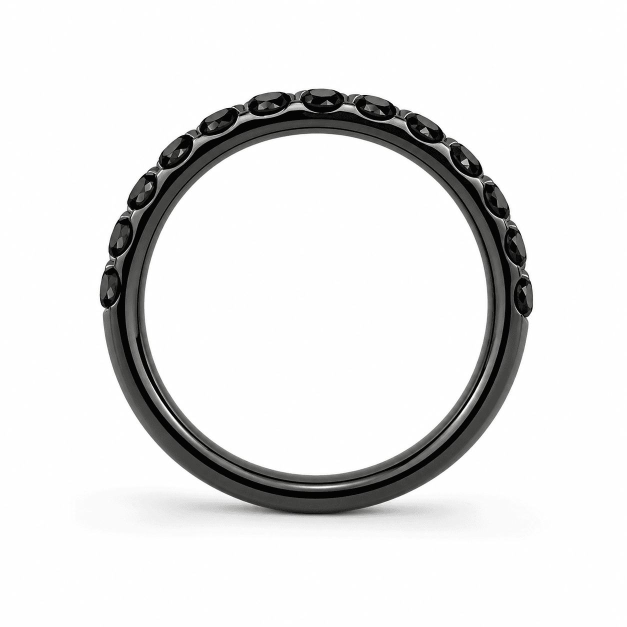 Lab-Grown Black Diamond Band