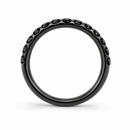 Lab-Grown Black Diamond Band