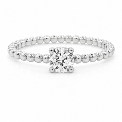 Lab-Grown Diamond Beaded Band