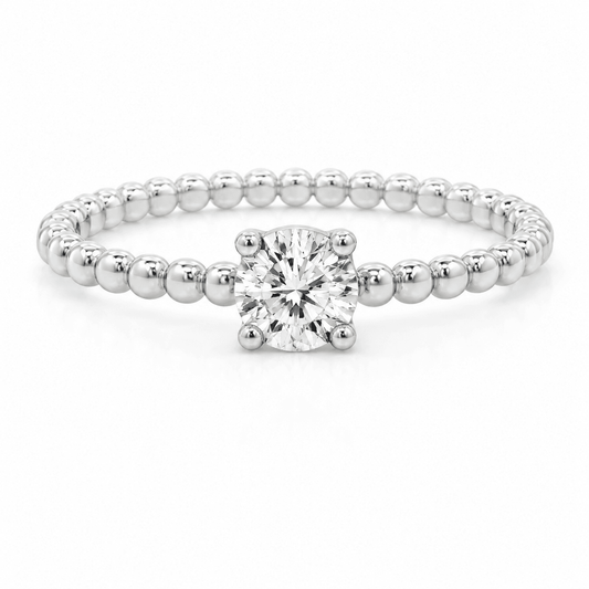 Lab-Grown Diamond Beaded Band
