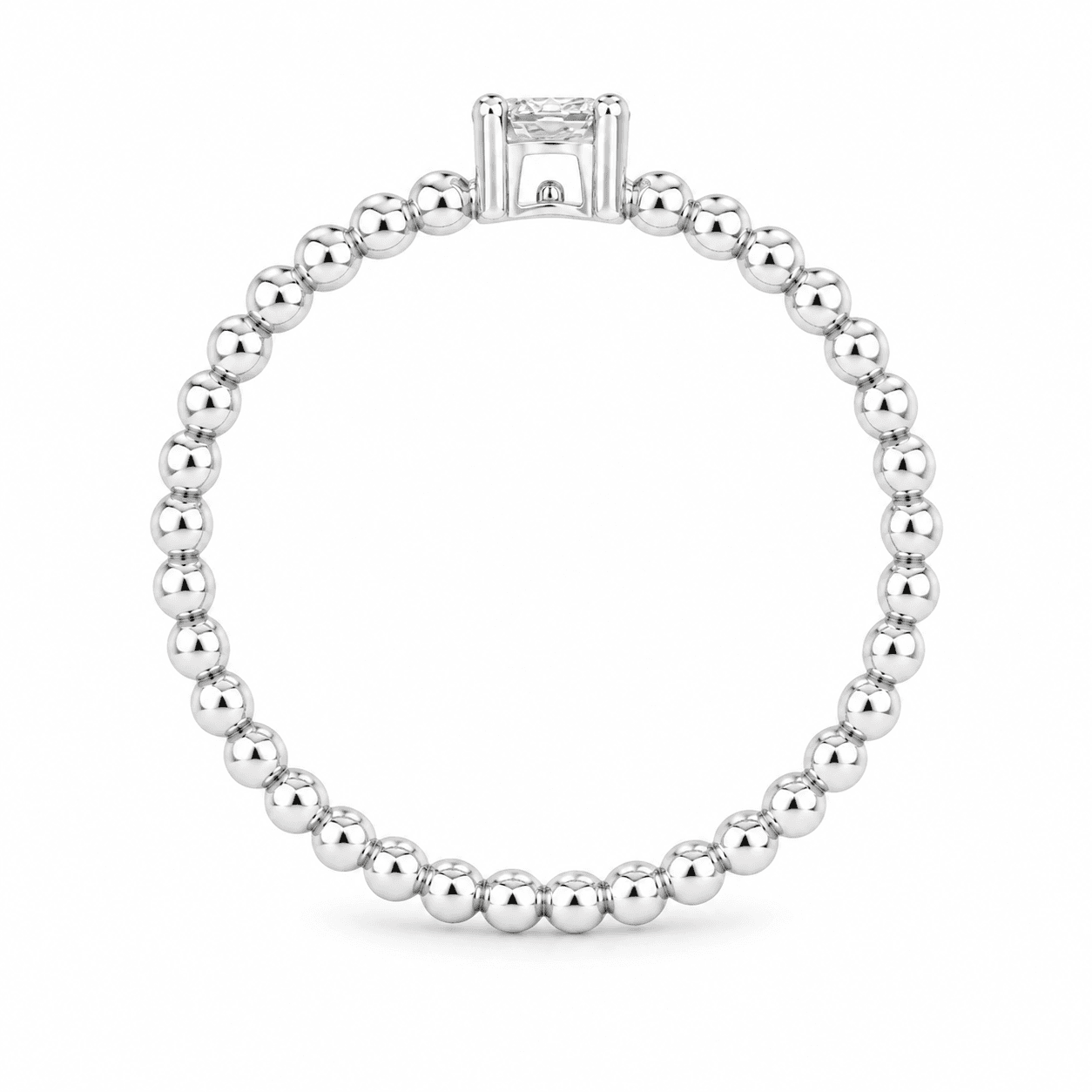 Lab-Grown Diamond Beaded Band