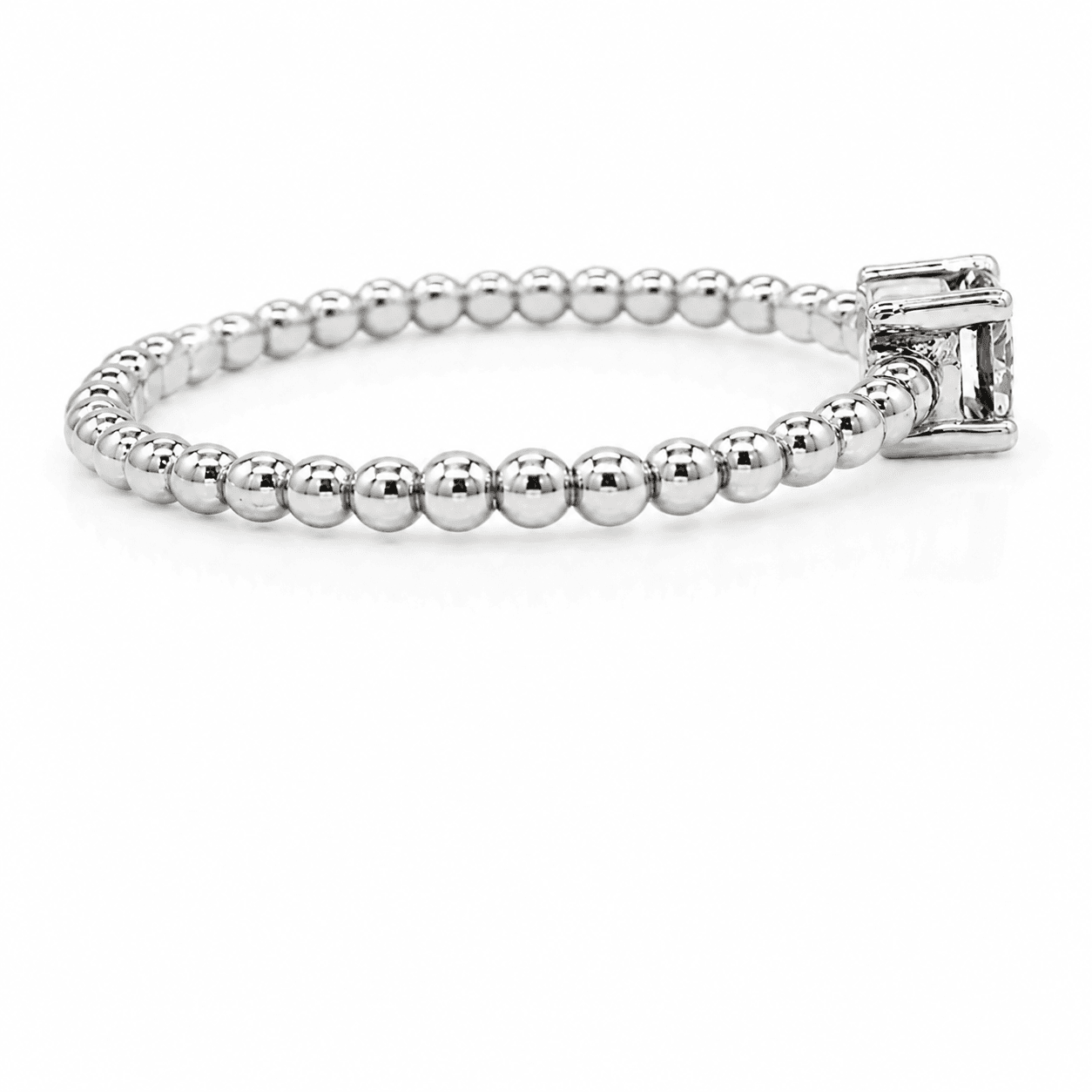 Lab-Grown Diamond Beaded Band