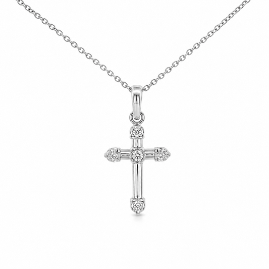 Lab-Grown Diamond Cross Pendant