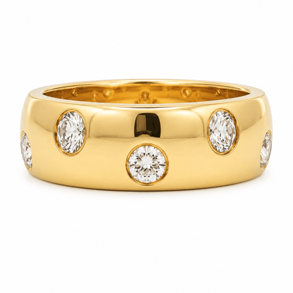 18K Yellow Gold Diamond Fashion Band