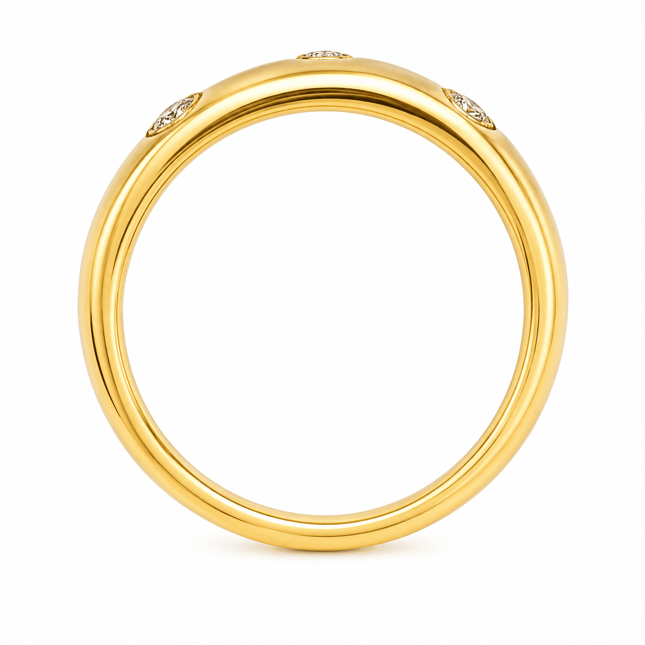 18K Yellow Gold Diamond Fashion Band