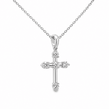 Lab-Grown Diamond Cross Pendant Necklace