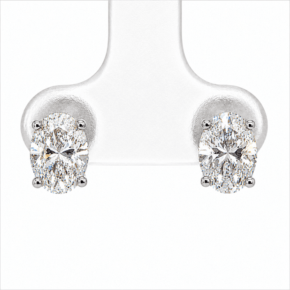 Oval Lab-Grown Diamond Stud Earrings