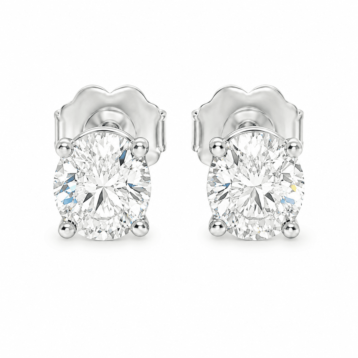 Natural Diamond Stud Earrings 