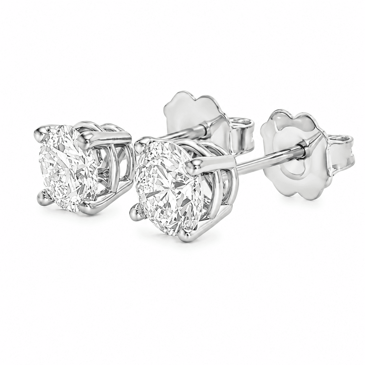 Natural Diamond Stud Earrings