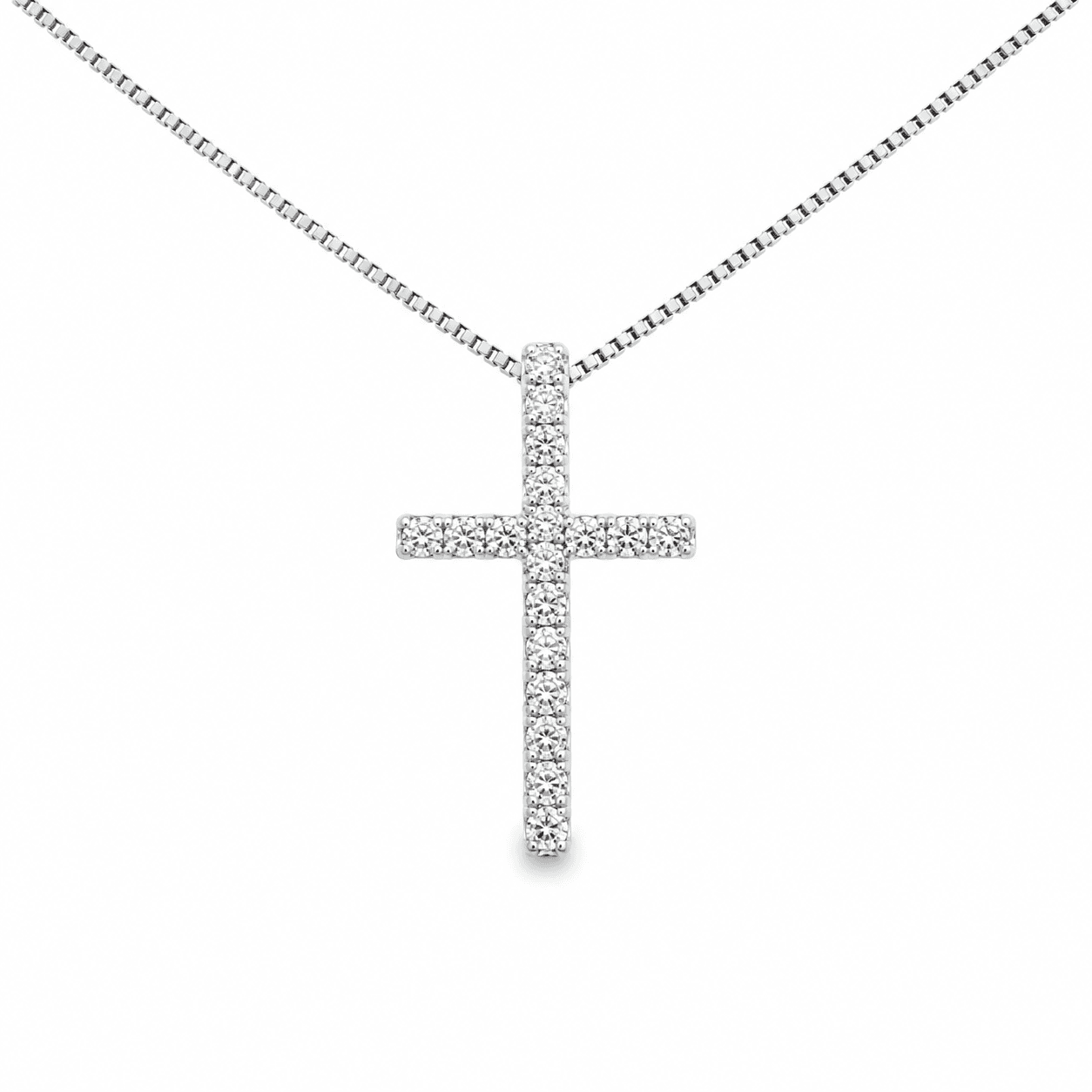Lab-Grown Diamond Cross Pendant