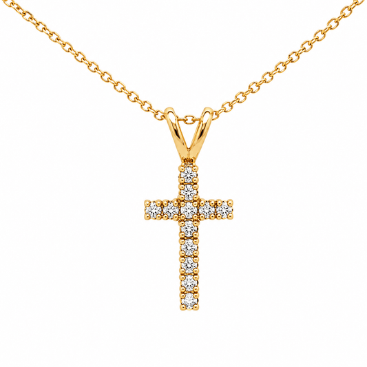 Lab-Grown Diamond Cross Pendant
