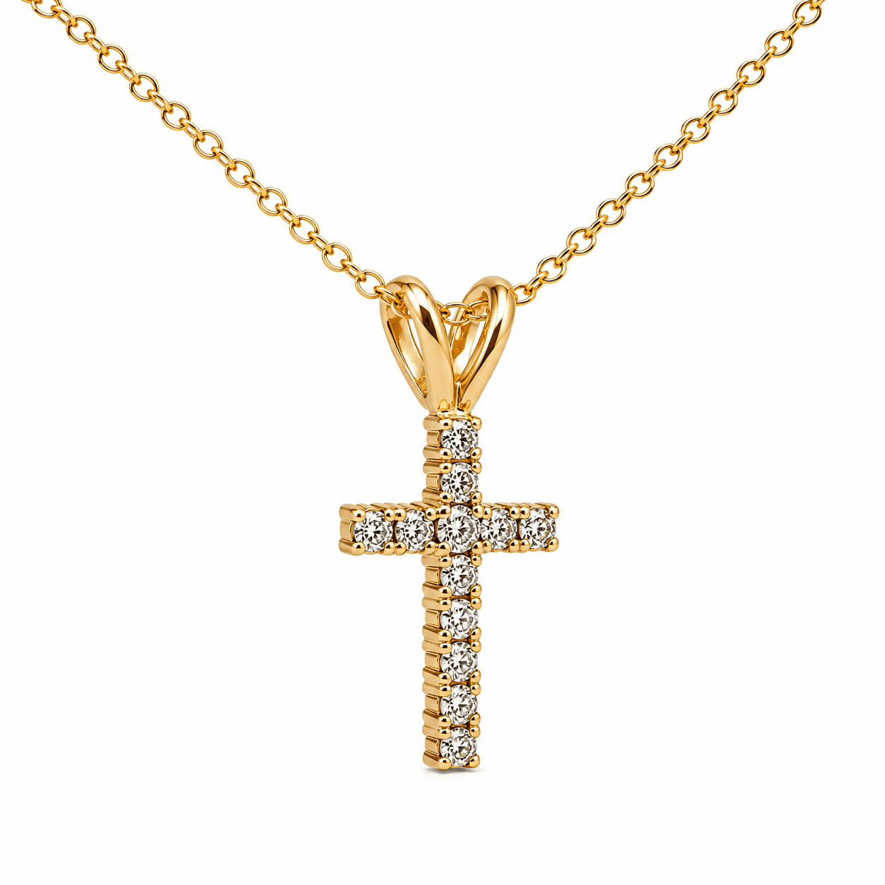 Lab-Grown Diamond Cross Pendant