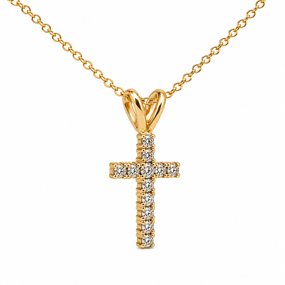 Lab-Grown Diamond Cross Pendant