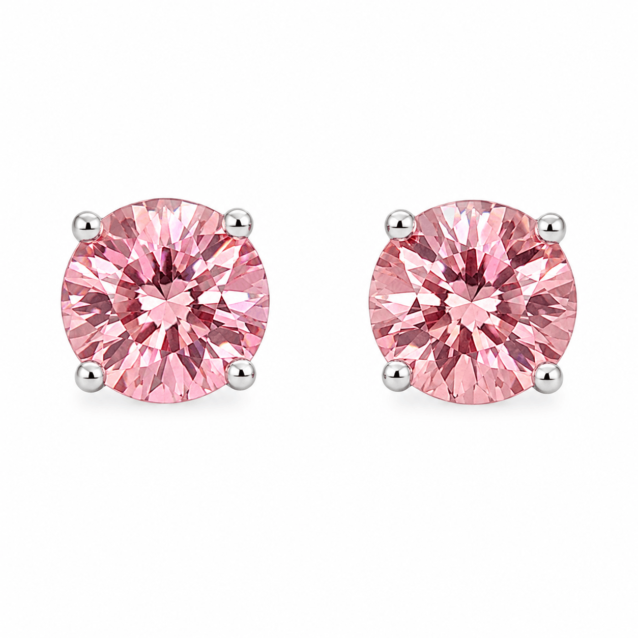 Pink Lab-Grown Diamond Stud Earrings