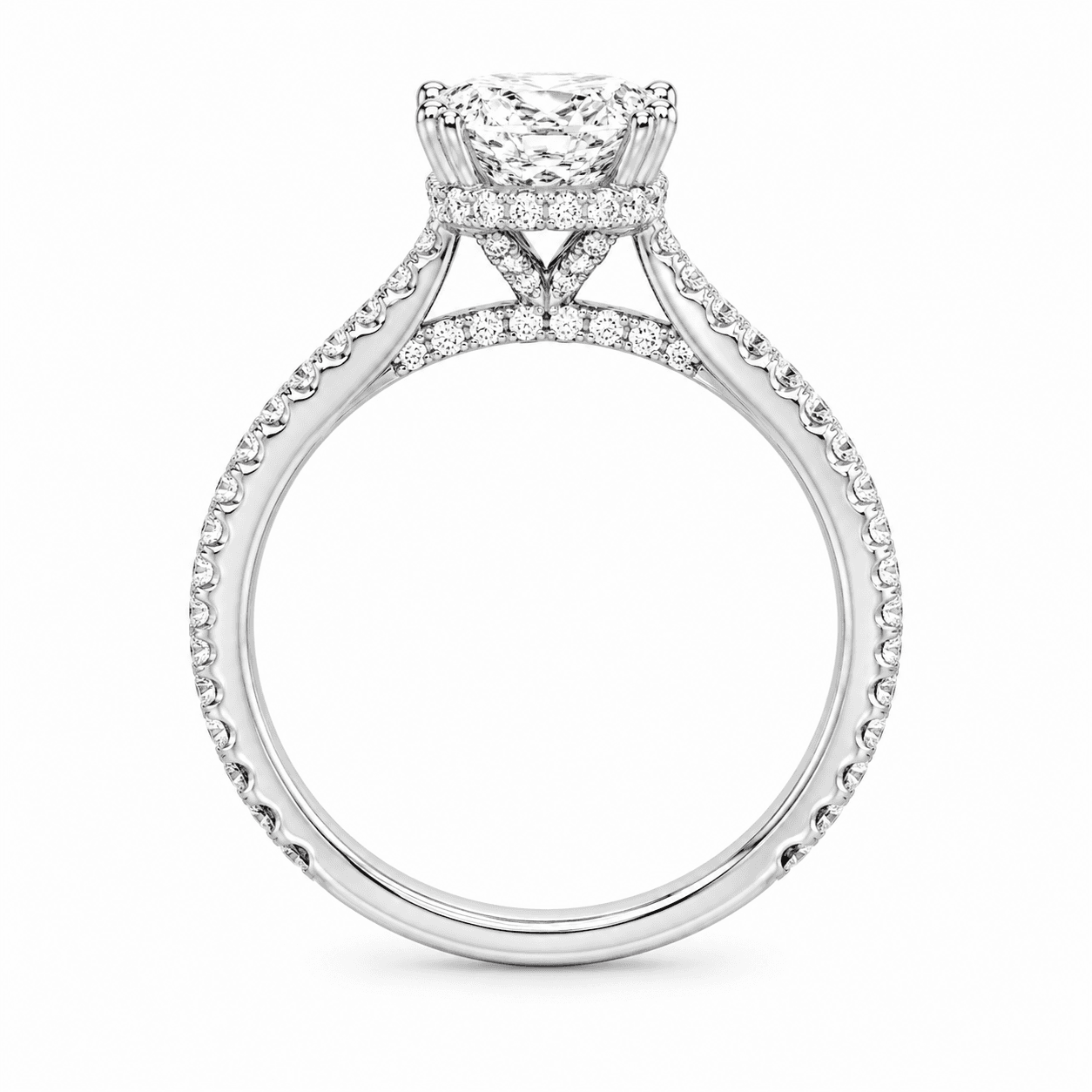Lab-Grown Diamond Hidden Halo Engagement Ring