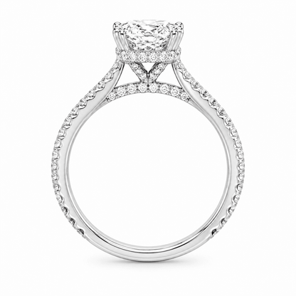 Lab-Grown Diamond Hidden Halo Engagement Ring