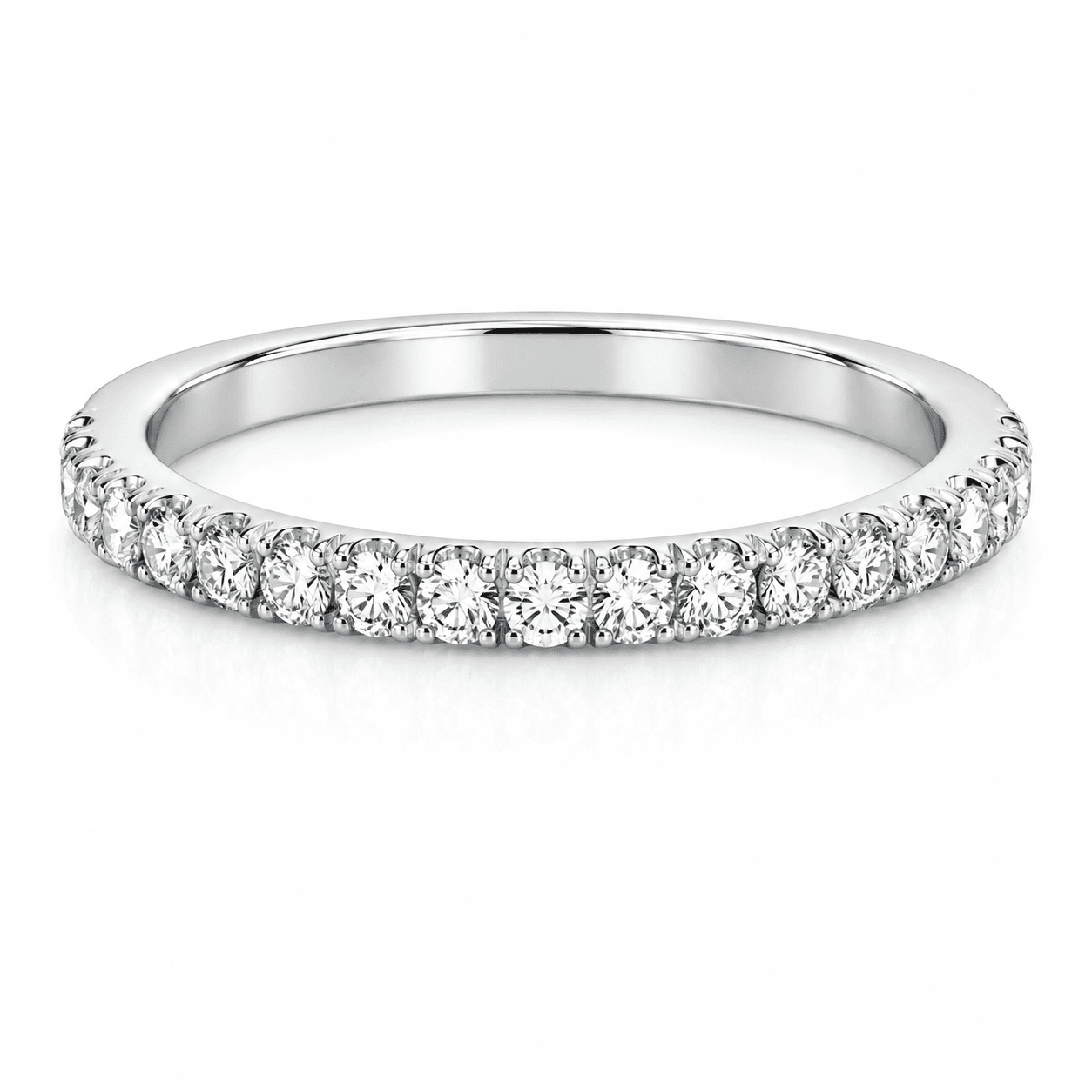 Lab Diamond Platinum Wedding Band