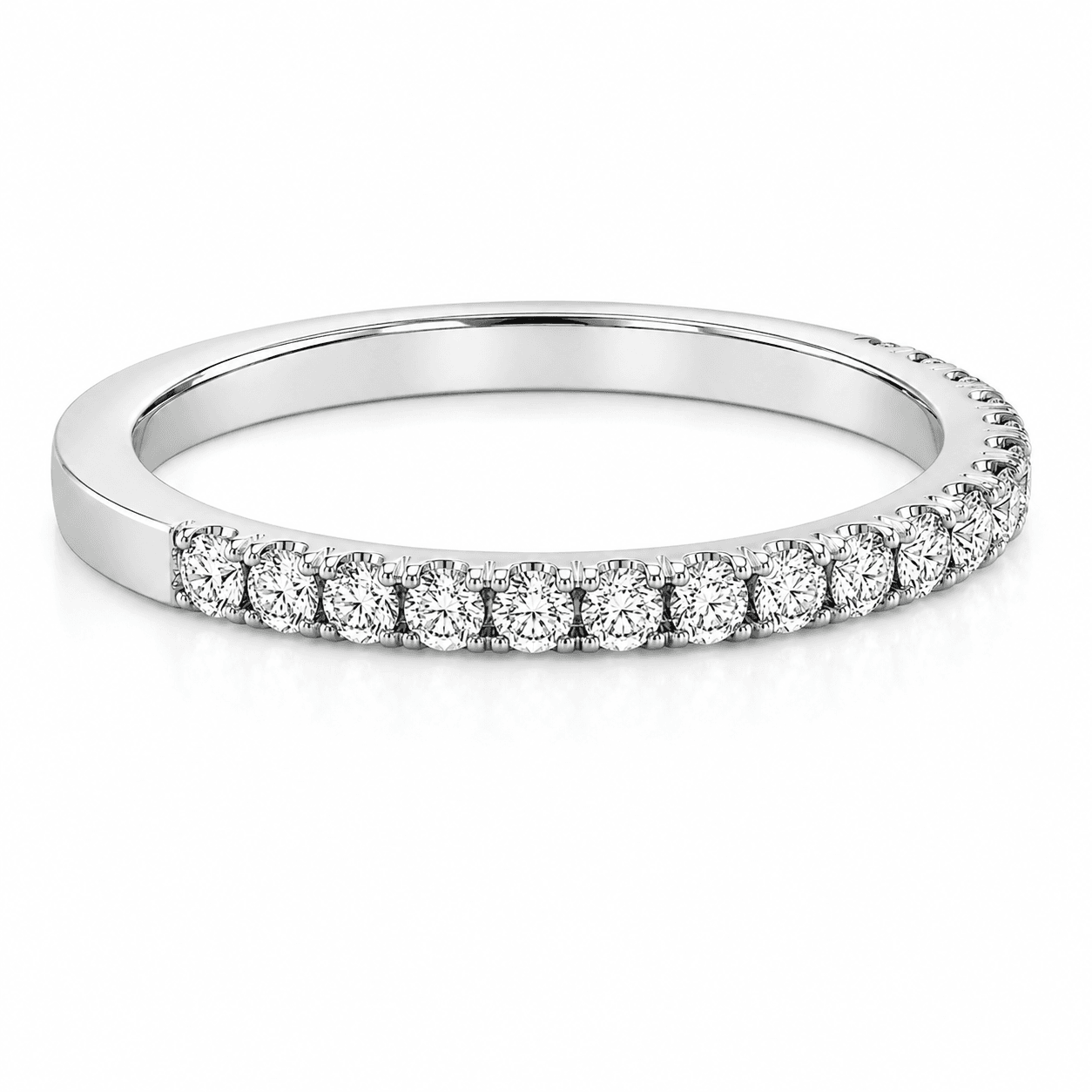Lab Diamond Platinum Wedding Band