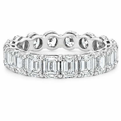 LG-14K WG ETER BND W\  RND AND EMER CUT DIA AT 4.56CTTW