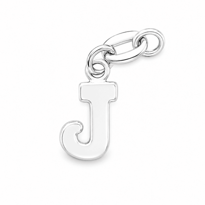 Sterling Silver Initial J Charm