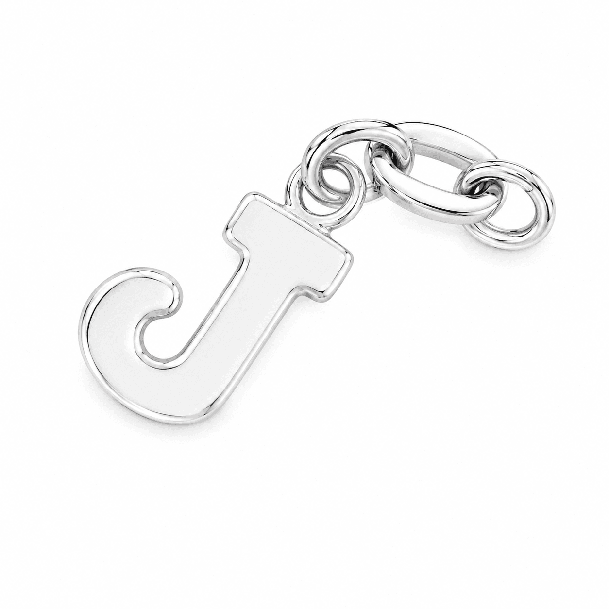 Sterling Silver Initial J Charm