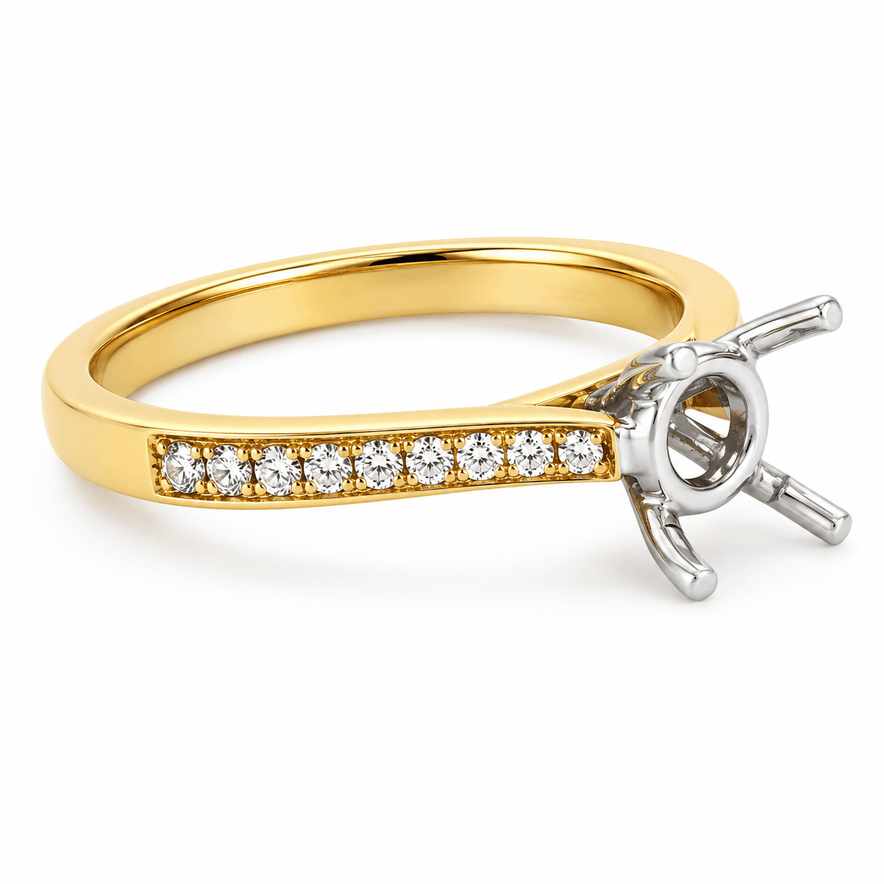 Diamond Semi-Mount Engagement Ring