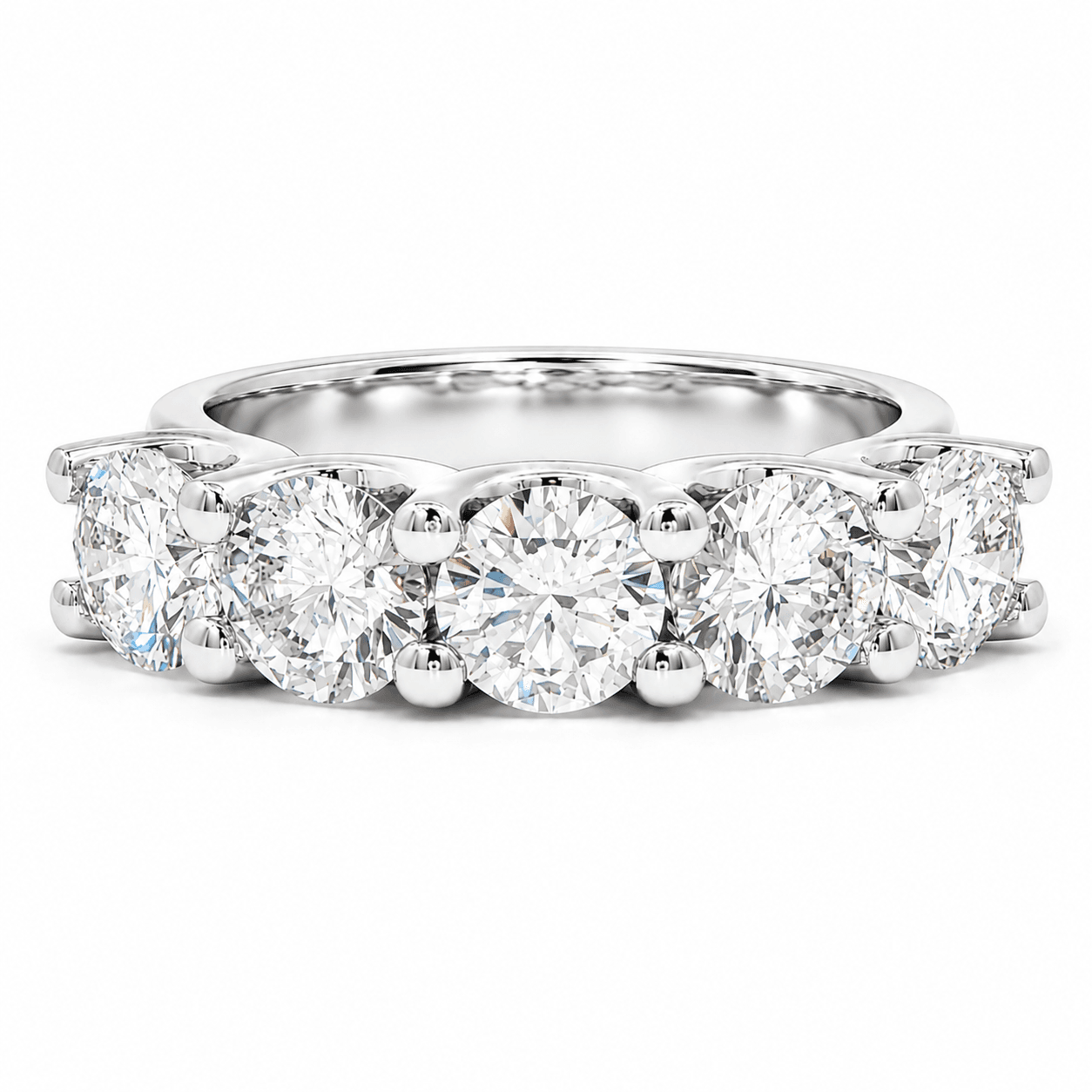 Five-Stone Lab-Grown Diamond Wedding Band