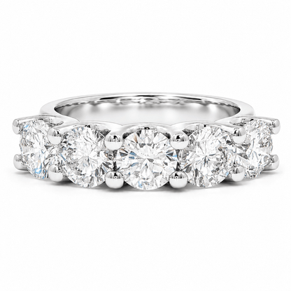 Five-Stone Lab-Grown Diamond Wedding Band