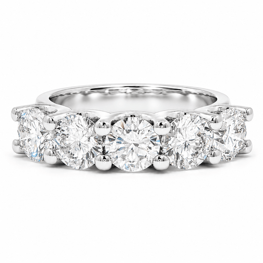 Five-Stone Lab-Grown Diamond Wedding Band