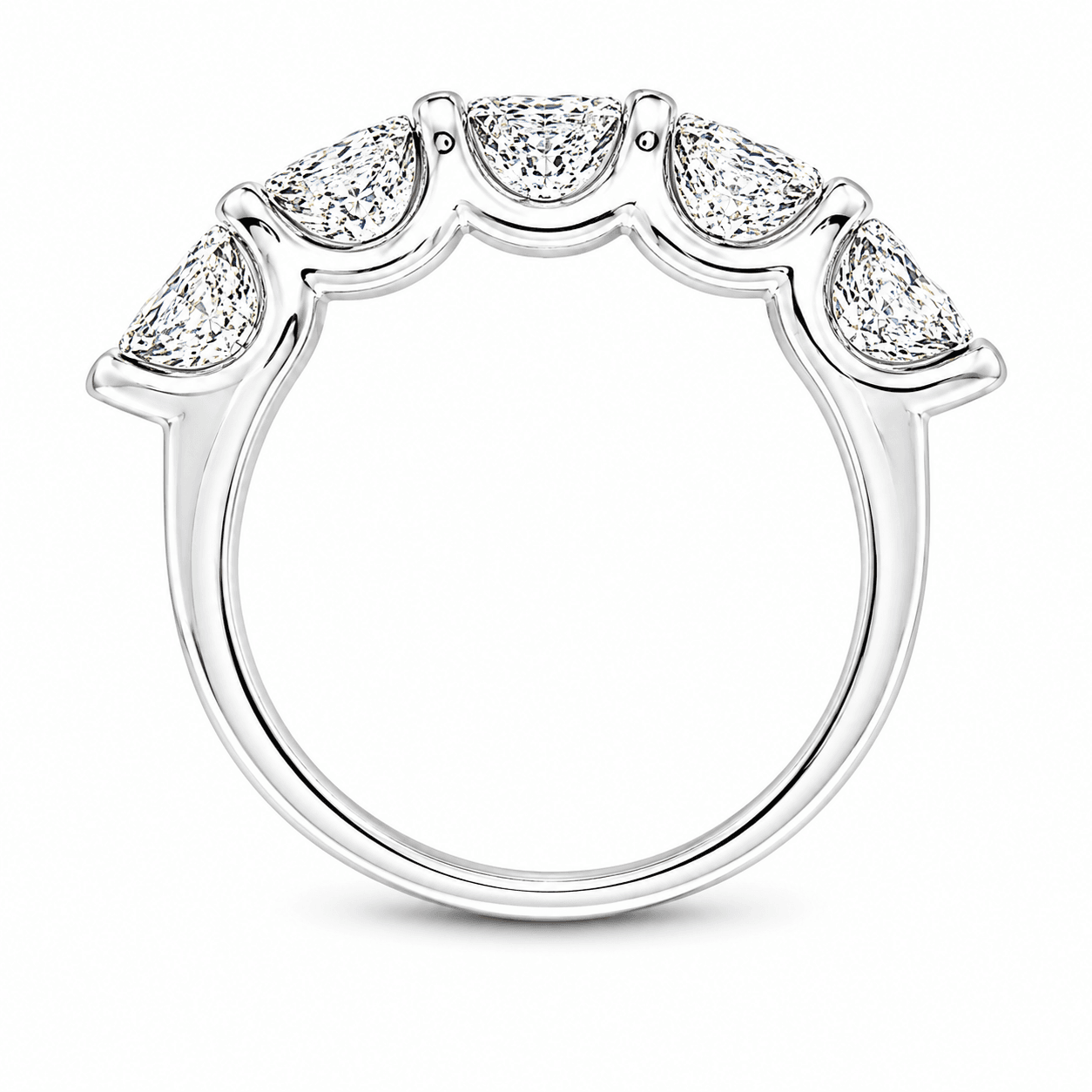 Five-Stone Lab-Grown Diamond Wedding Band