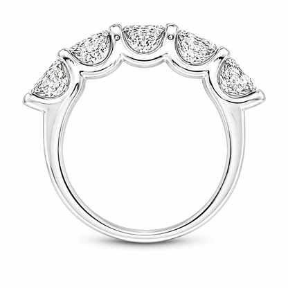 Five-Stone Lab-Grown Diamond Wedding Band