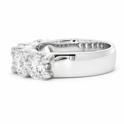 Five-Stone Lab-Grown Diamond Wedding Band
