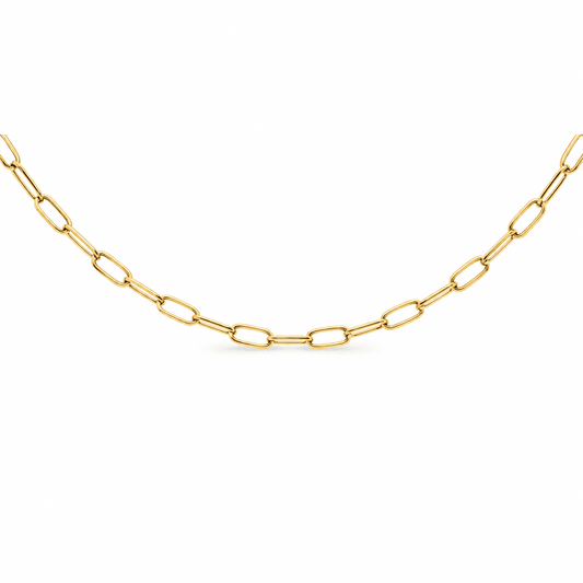 14K Yellow Gold Paperclip Chain