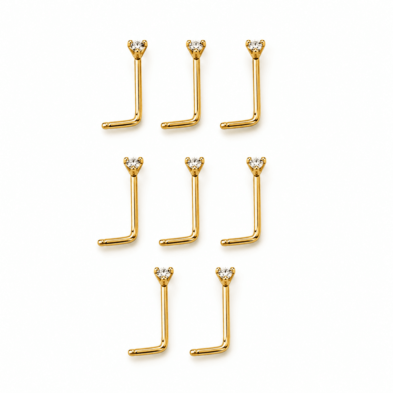 Curved CZ Nose Piercing