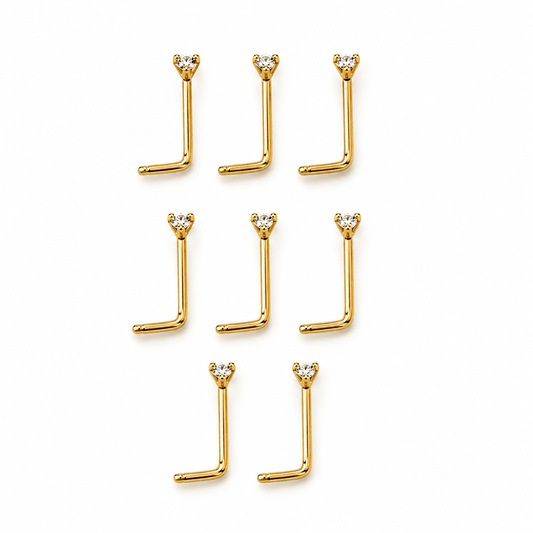 Curved CZ Nose Piercing