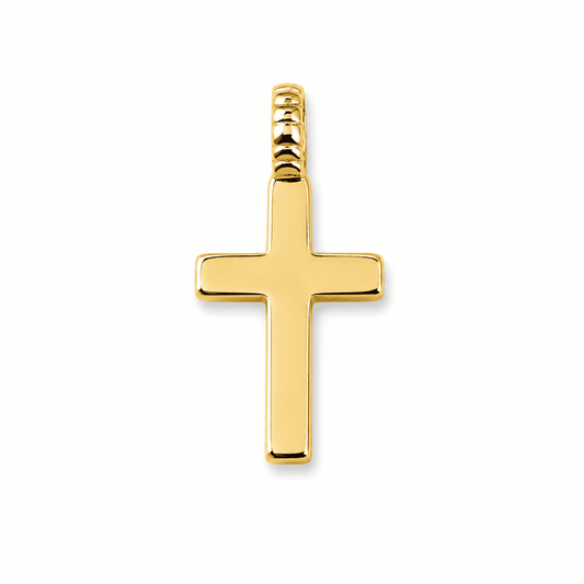 14K YG CROSS CHARM
