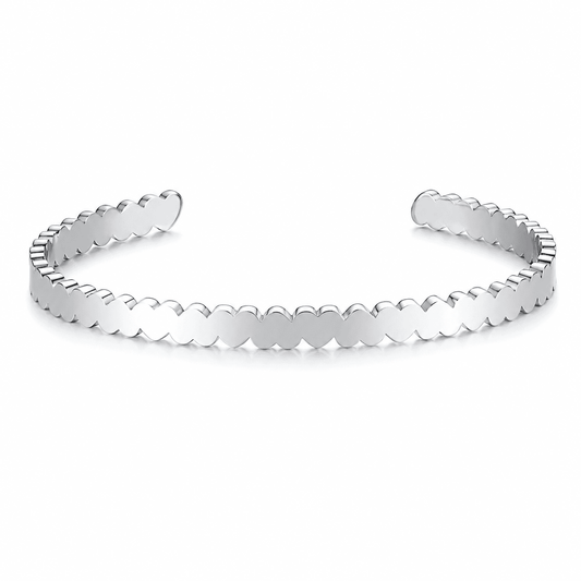 Stainless Steel ILY Heart Bangle
