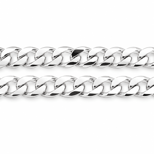 Silver-Plated Curb Link Anklet