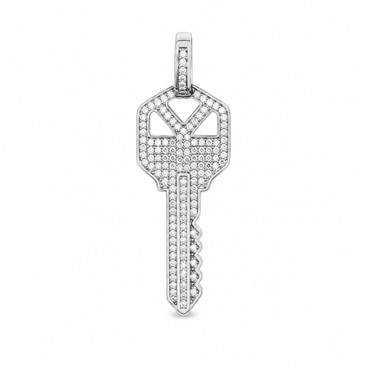 Cubic Zirconia Key Pendant