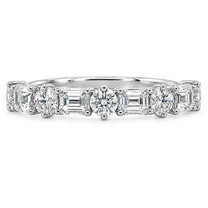 Lab Diamond East-West Wedding Band