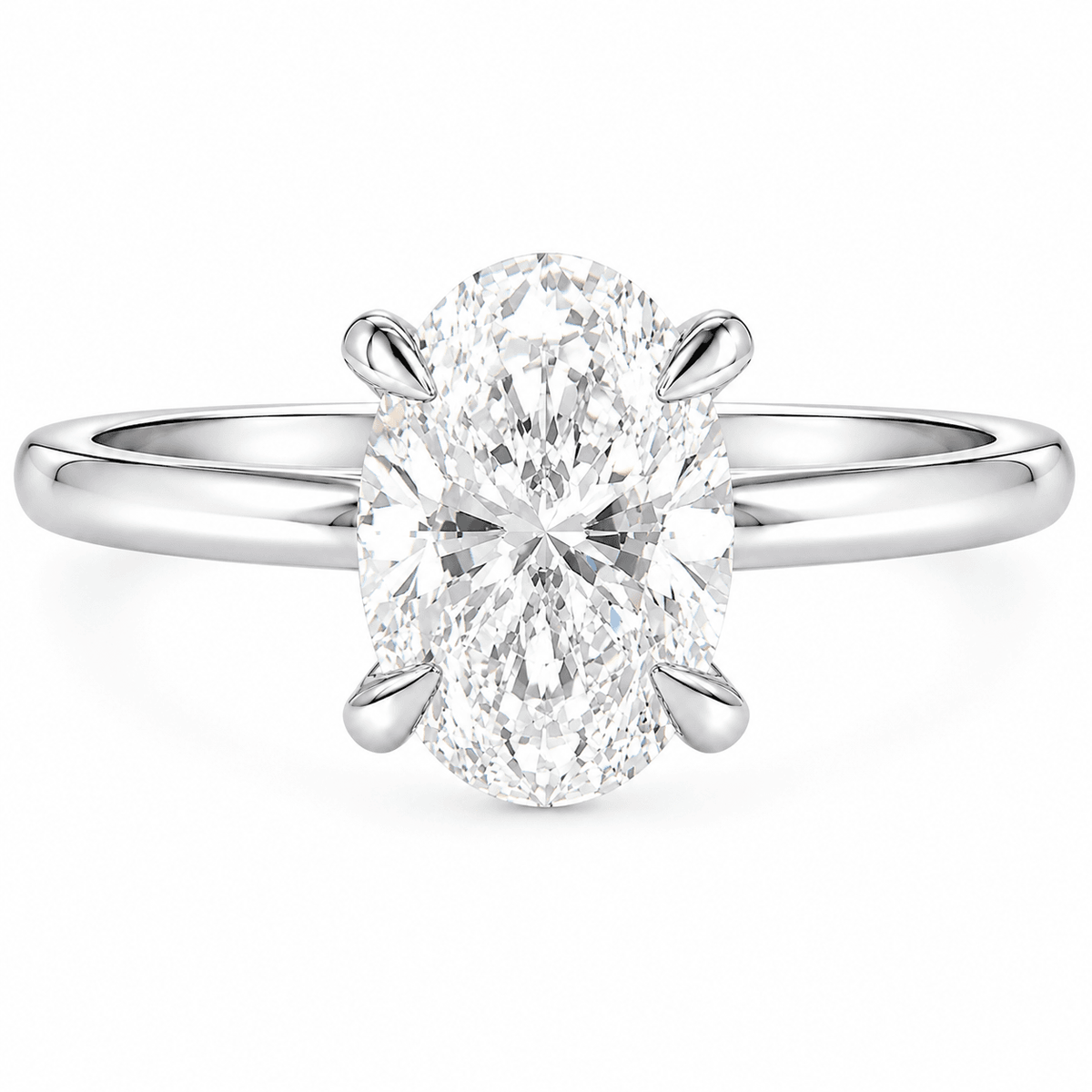 1.50 CT Oval Solitaire Engagement Ring