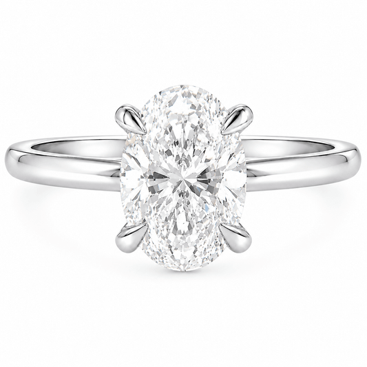 1.50 CT Oval Solitaire Engagement Ring