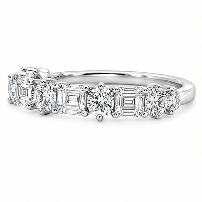 Lab Diamond East-West Wedding Band