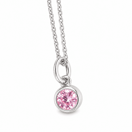 Silver October Birthstone Charm
