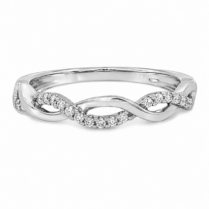 0.13 CT TW. Diamond Twist Band Ring