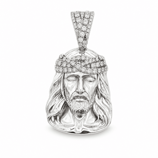 Diamond Jesus Pendant