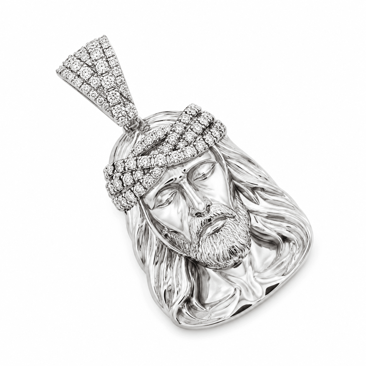 Diamond Jesus Pendant