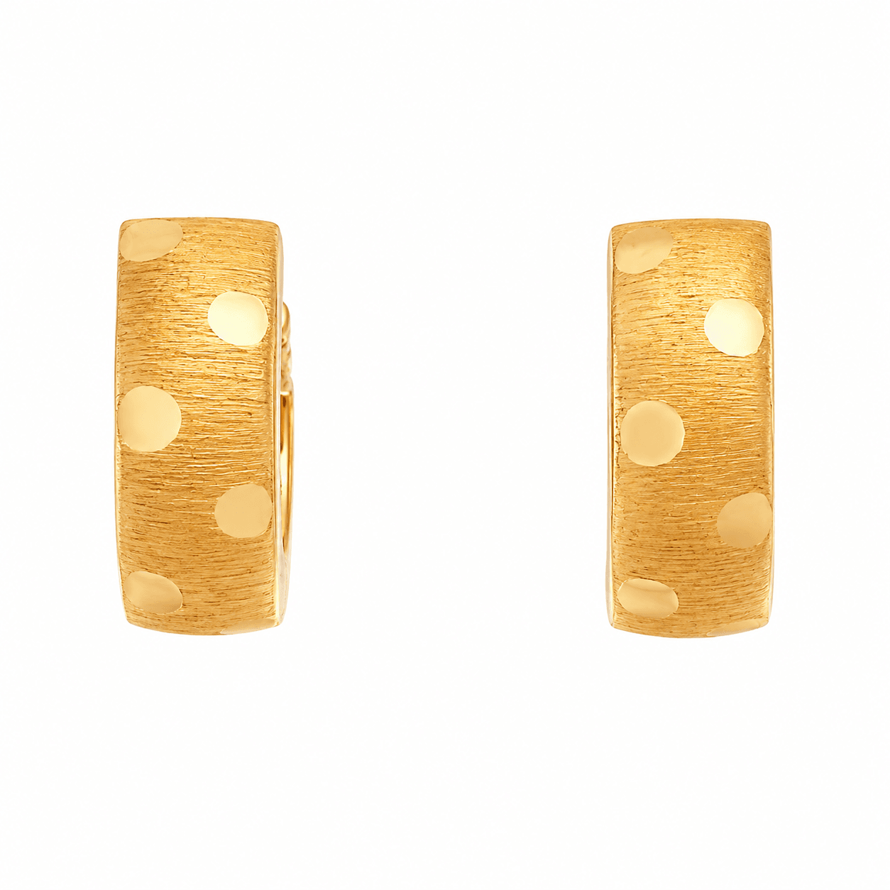 Dotted Huggie Hoop Earrings