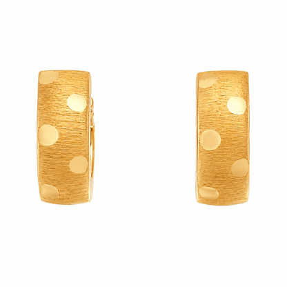 Dotted Huggie Hoop Earrings